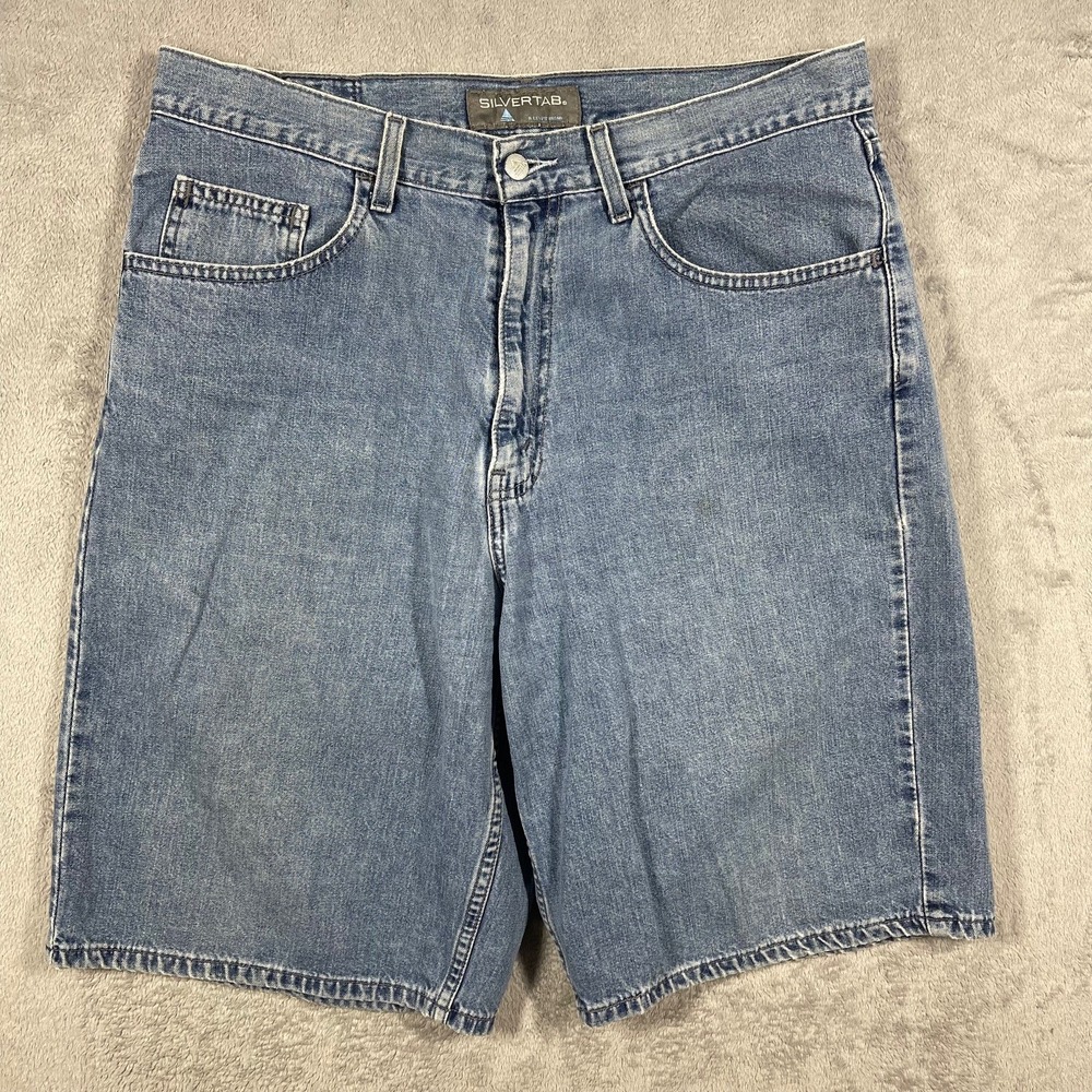Levi's SilverTab Denim Shorts Men 34 Blue Baggy Fit Vintage 90s Y2K Jorts